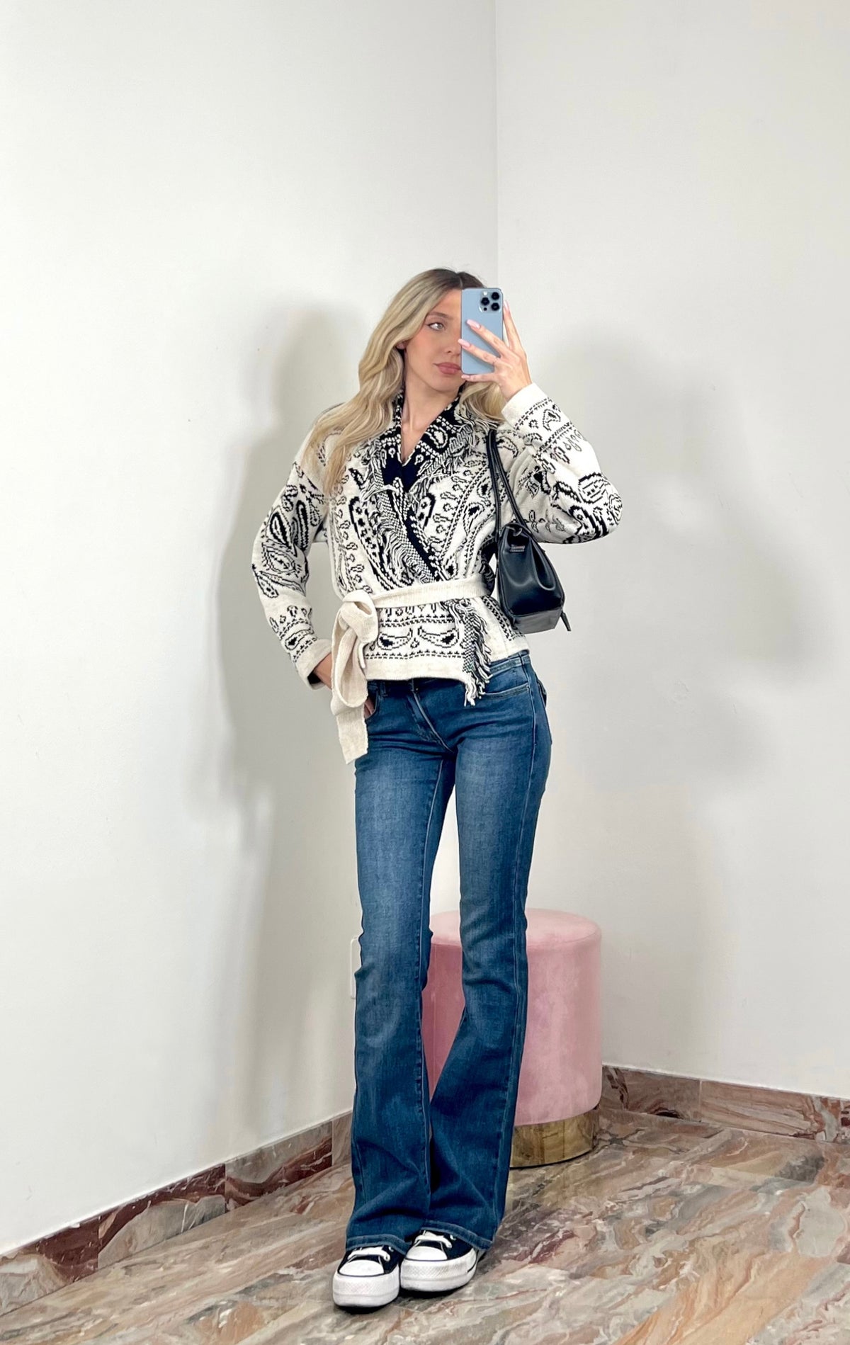 Cardigan Icy Crop