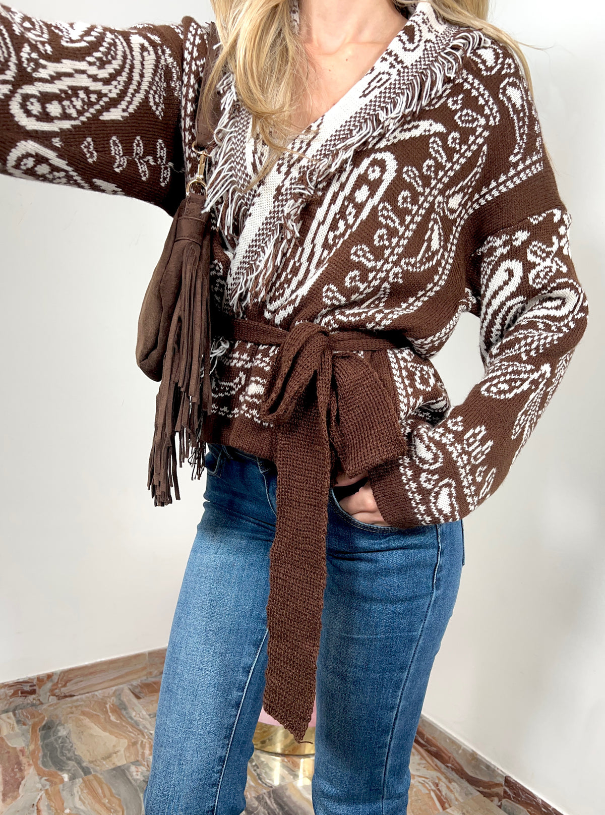 Cardigan Icy Crop