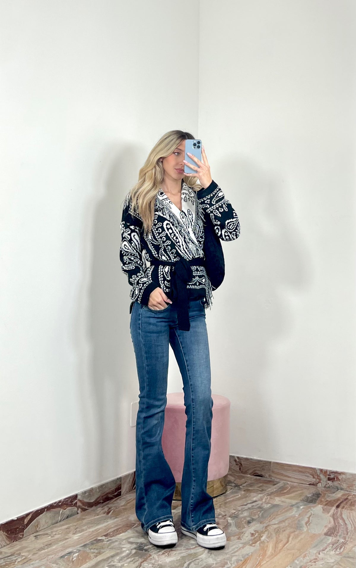Cardigan Icy Crop