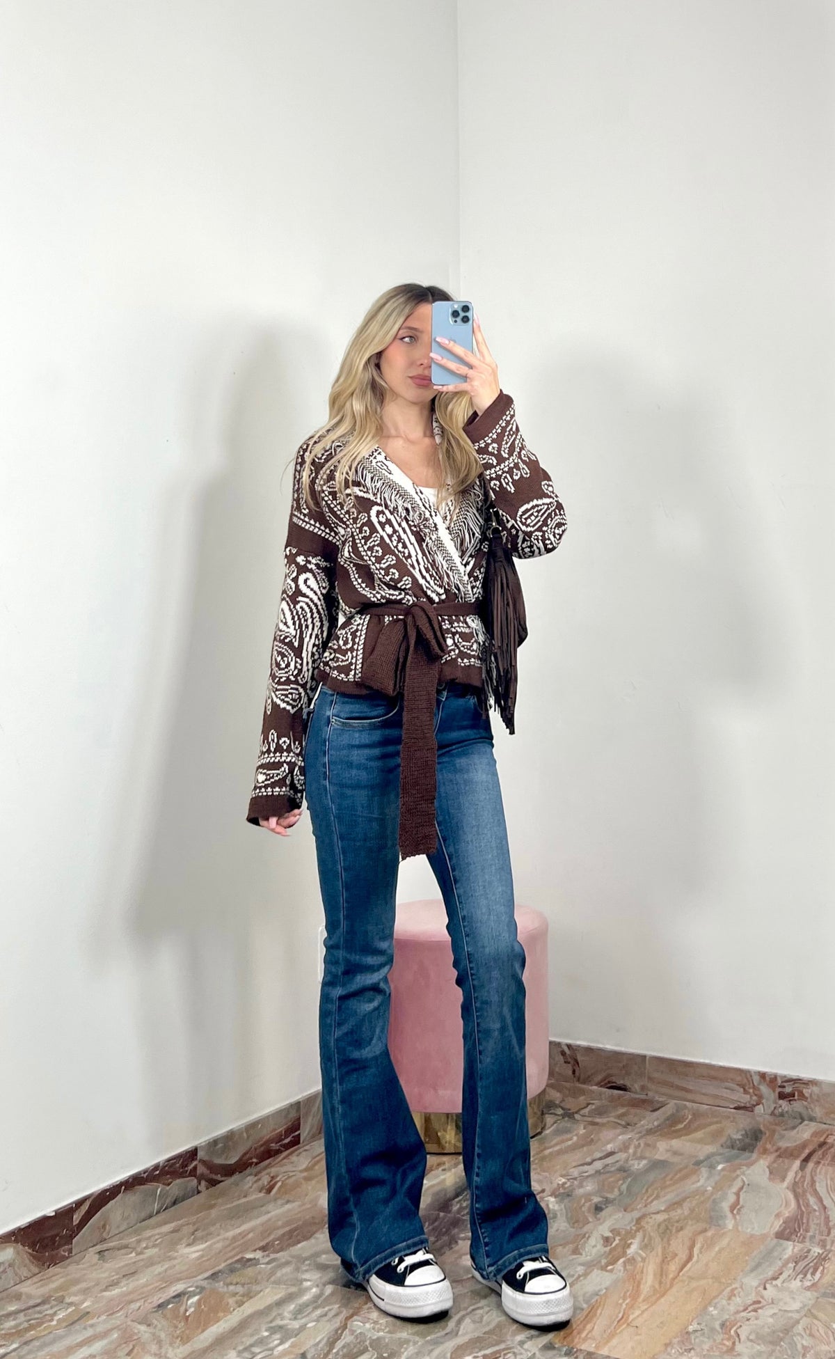 Cardigan Icy Crop