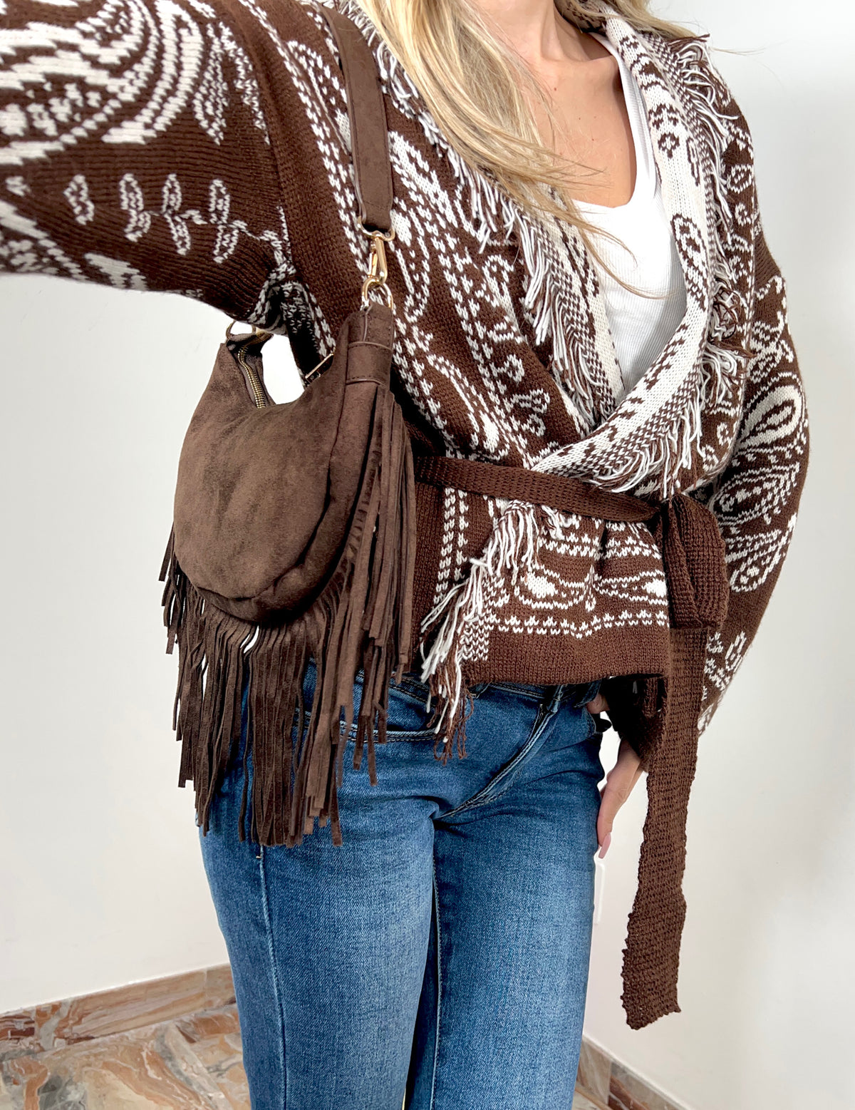 Cardigan Icy Crop
