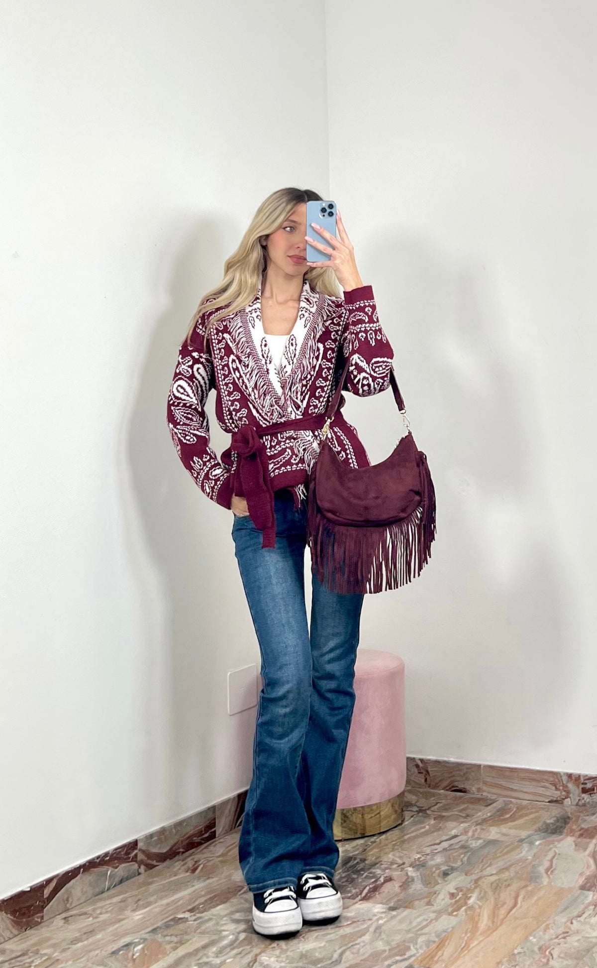 Cardigan Icy Crop