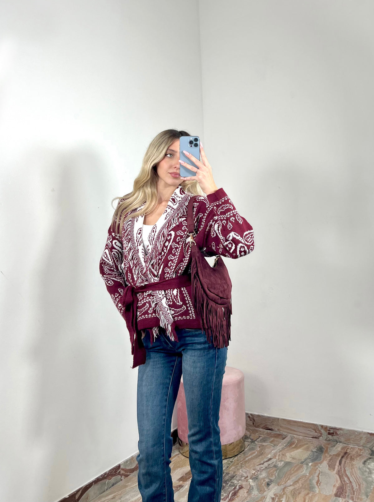 Cardigan Icy Crop