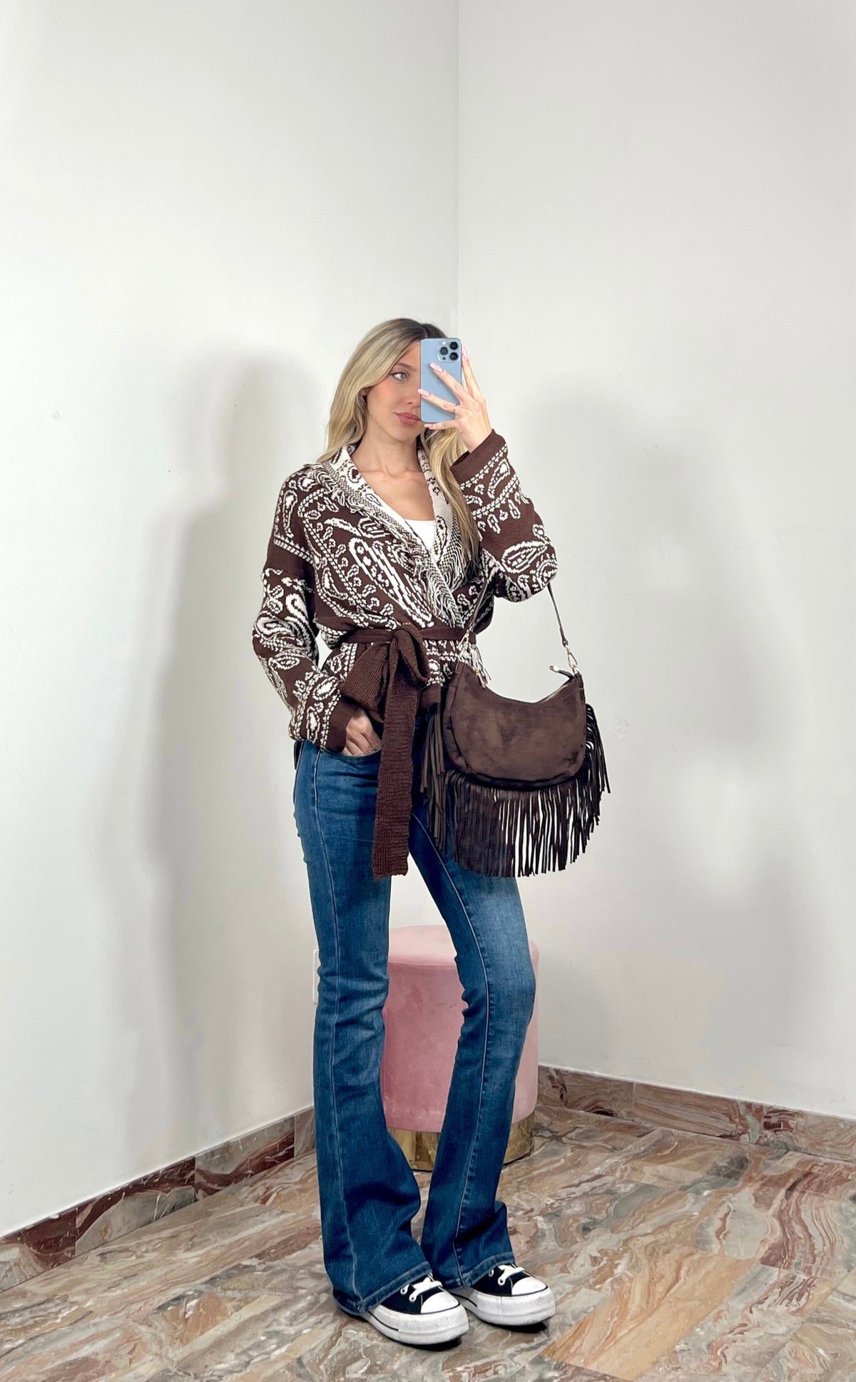 Cardigan Icy Crop