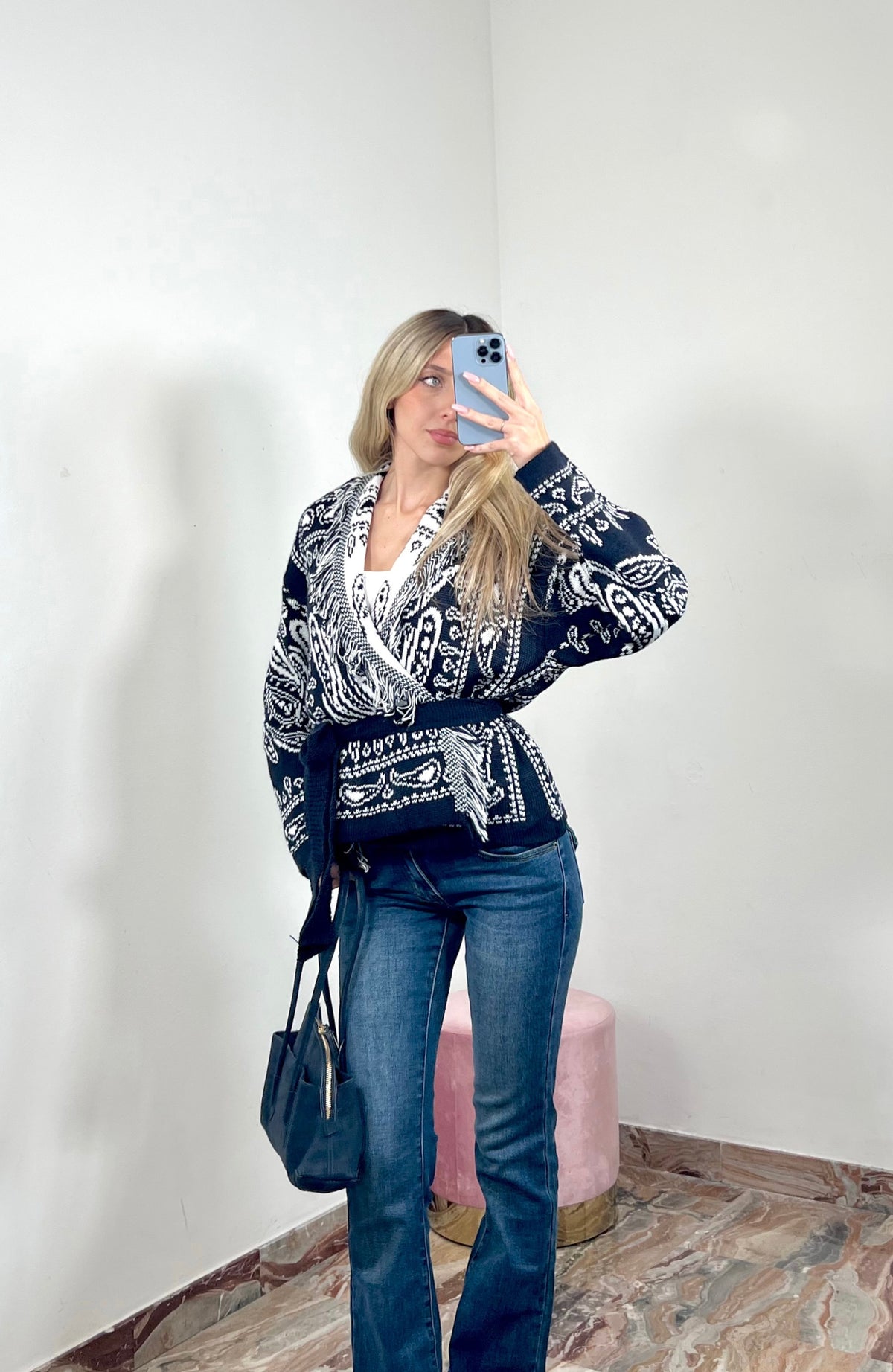 Cardigan Icy Crop