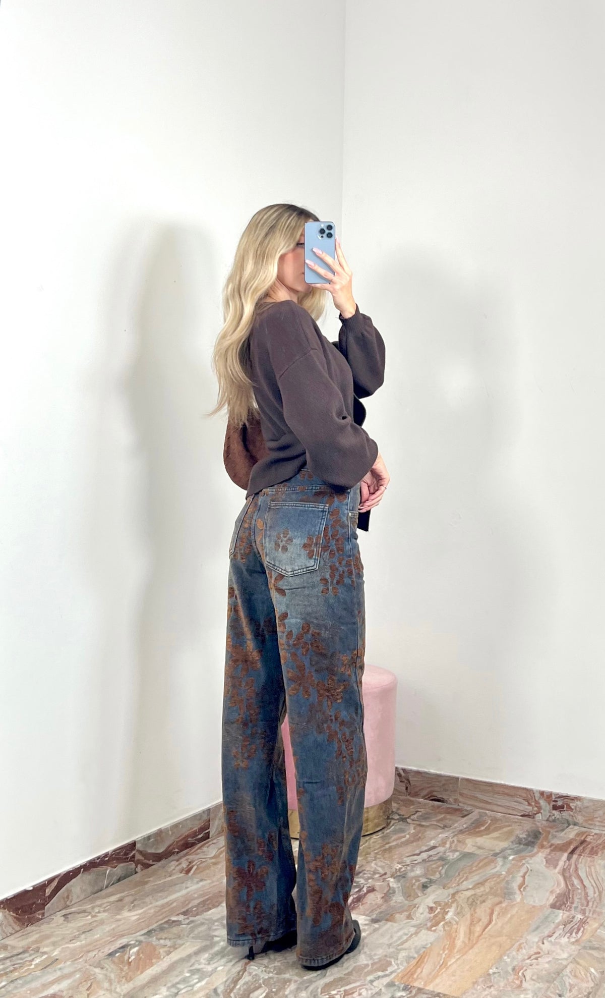 Jeans Flower Velvet