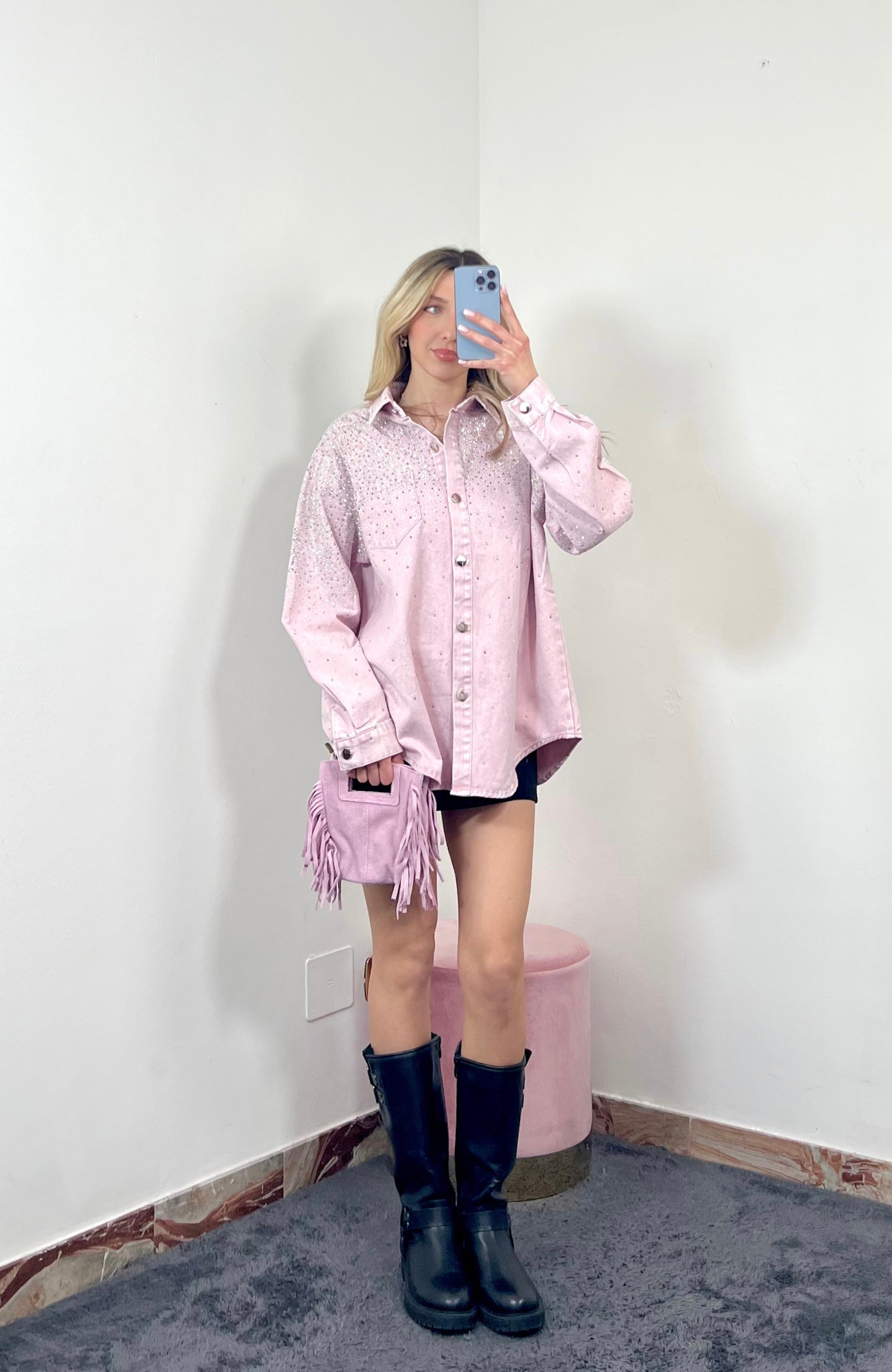Giacca Denim Shine