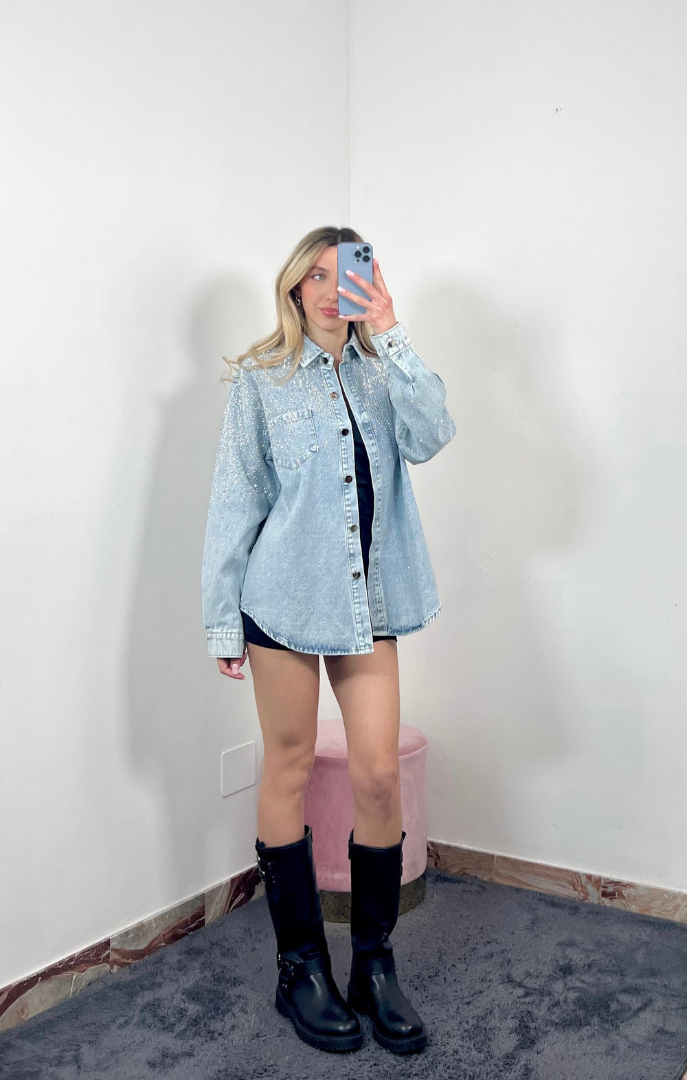 Giacca Denim Shine