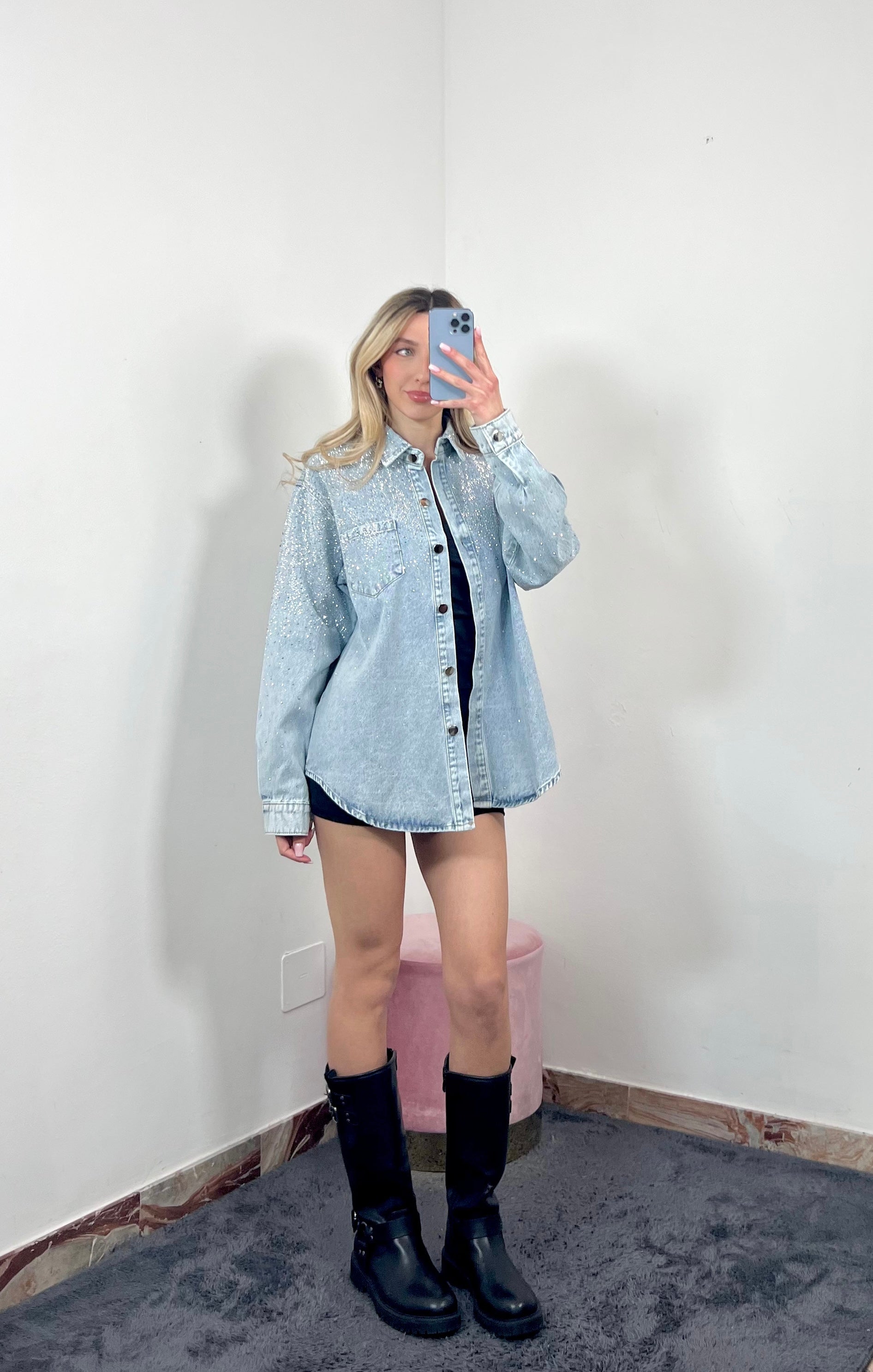 Giacca Denim Shine