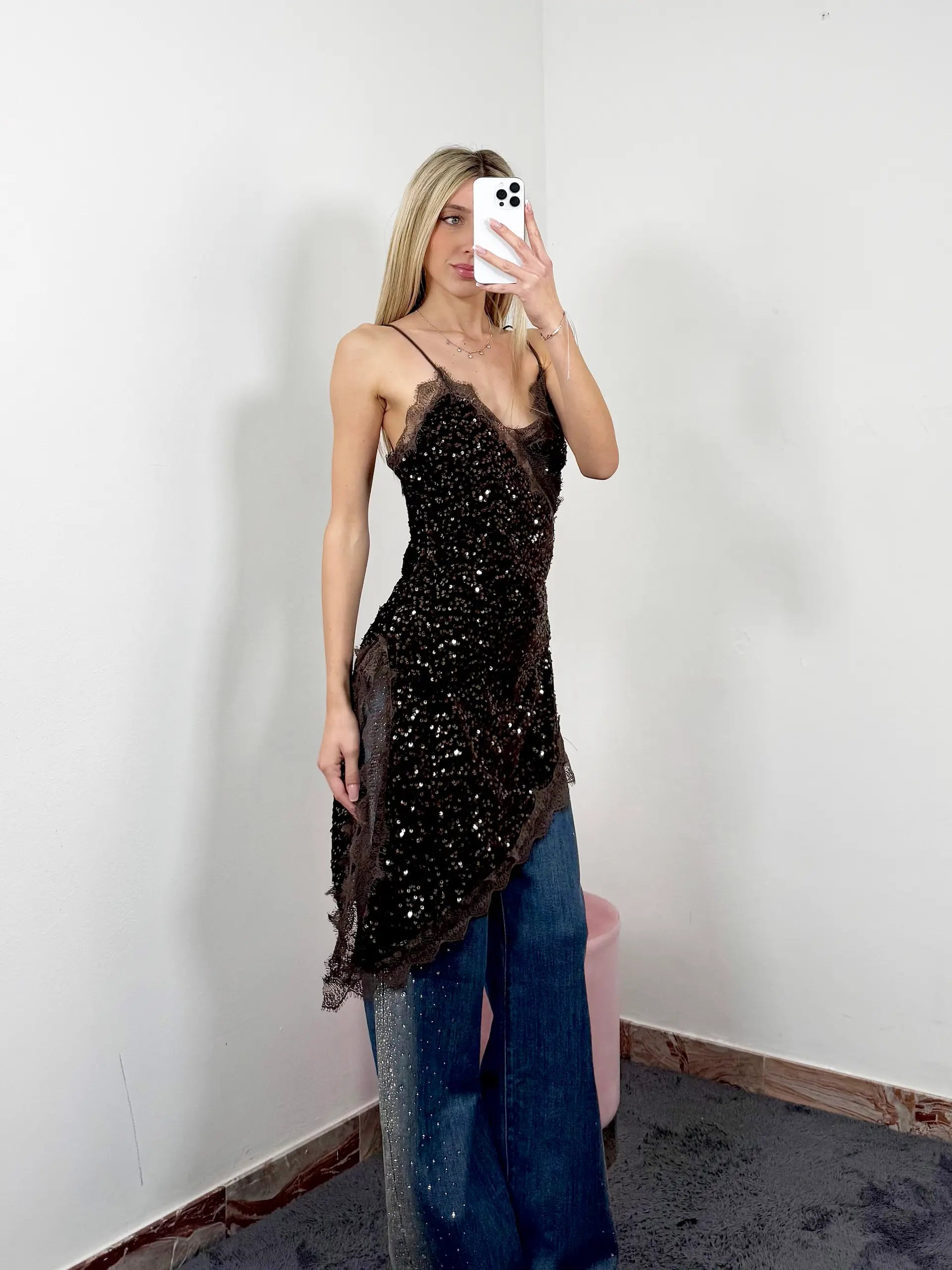 Abito Lace Paillettes