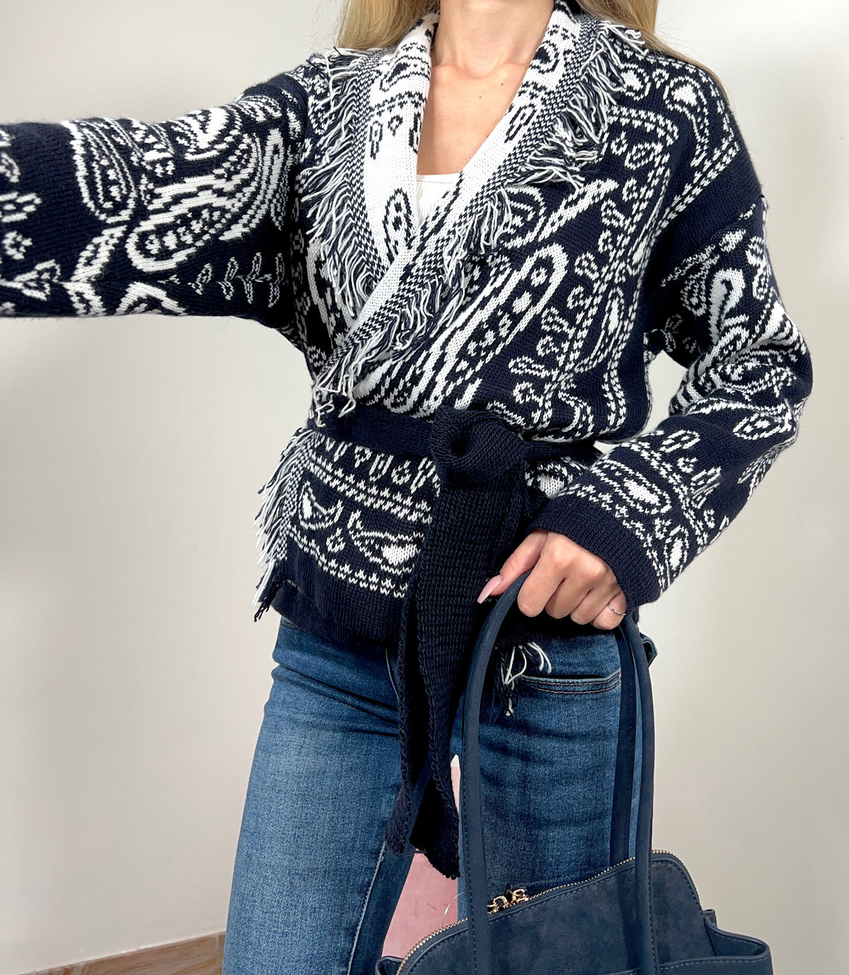 Cardigan Icy Crop