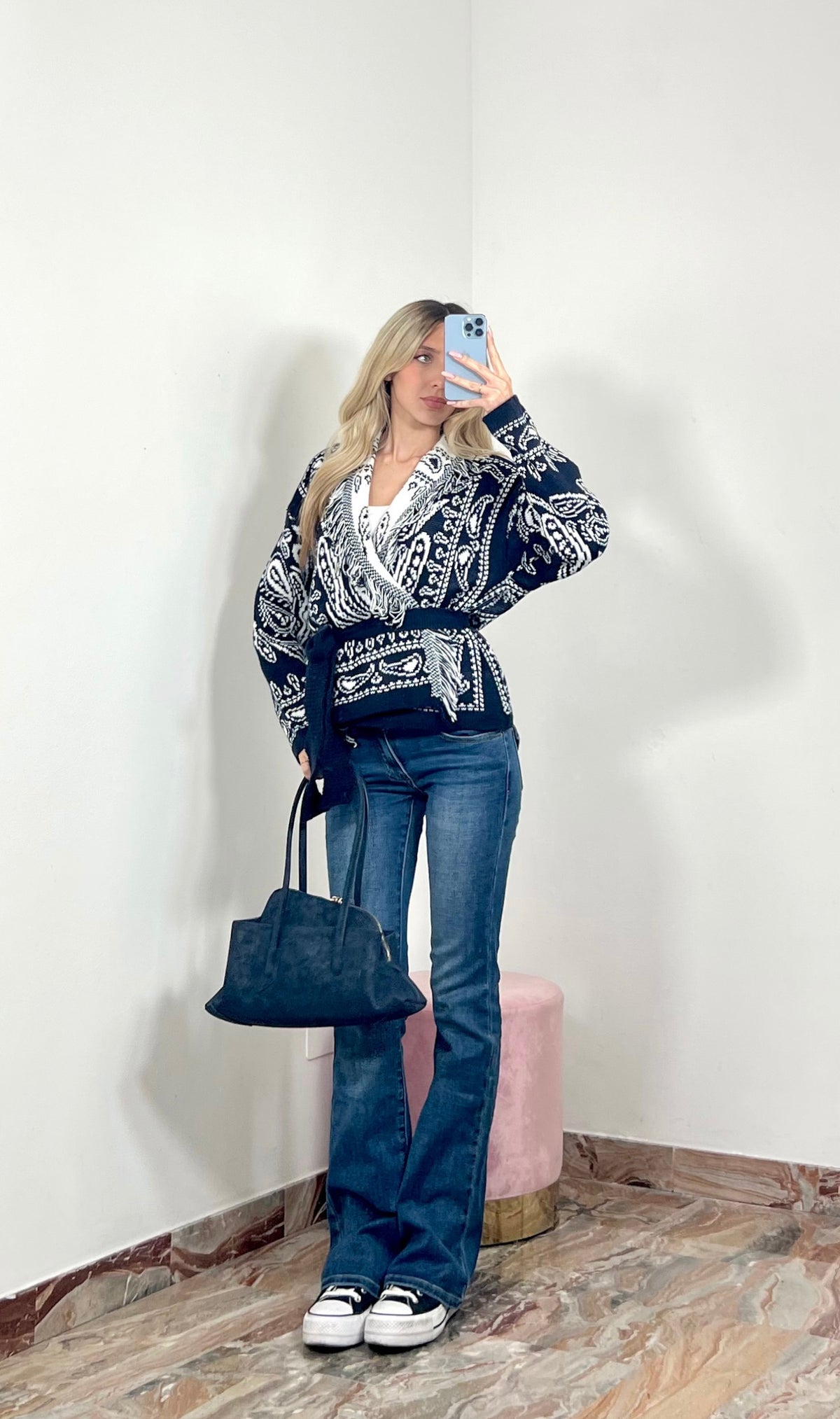 Cardigan Icy Crop