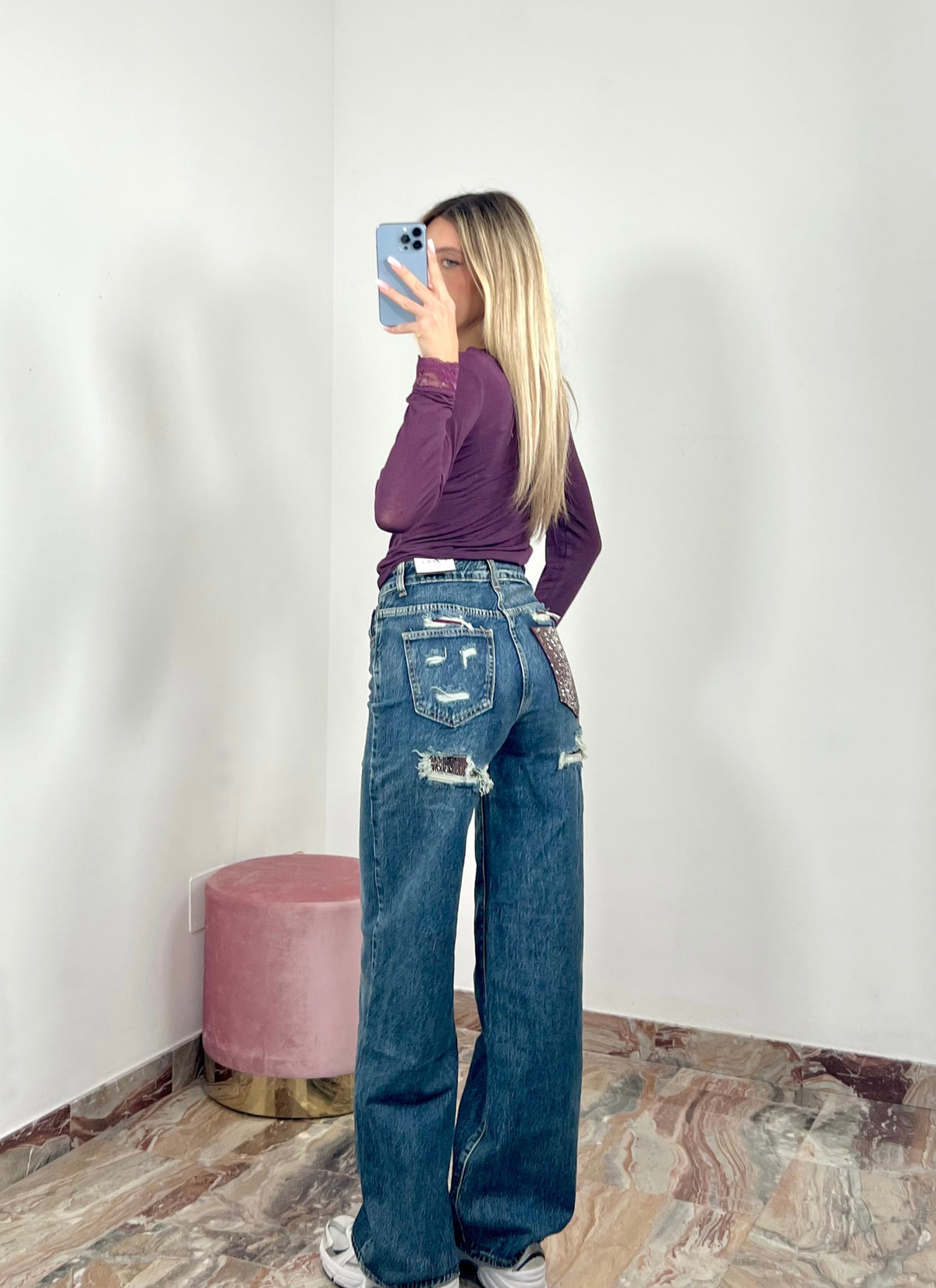 Jeans Pocket Burgundy